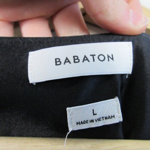 Babaton Black Long Sleeve Crop Top - Picture 3 of 10